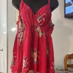 Torrid Red Asymmetrical Wrap Camisole